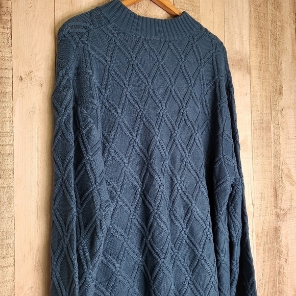 Norm Thompson Sweater. Teal/Blue. Cotton Blend. Men's XL NWOT - Picture 13 of 14